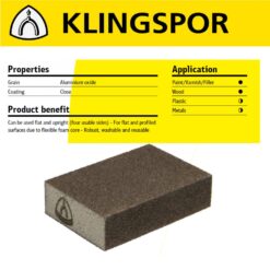 Klingspor SK500 Sanding Blocks Table