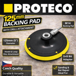 PROTECO angle grinder pad for bat restoration