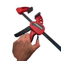 heavy duty clamp 180kg ratchet handle grip detail